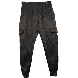 Mecca Mens XXL Cargo Joggers Charcoal Grey Heather Fleece Streetwear Utility EUC